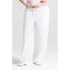 Skims Cotton Poplin Straight Leg Pants In Snow