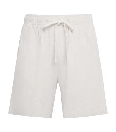 Skims Cotton Relaxed Shorts In Gray