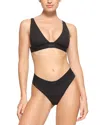 Skims Plunge Ribbed Cotton-blend Jersey Bralette
