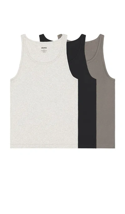 Skims Cotton Rib Tank 3-pack In Multi