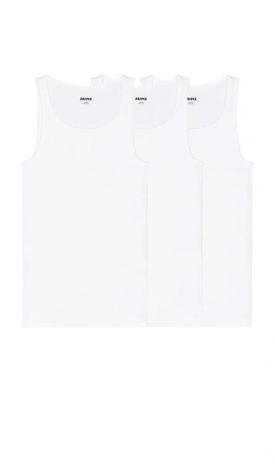 Skims Cotton Rib Tank 3-pack In White