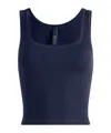 Skims Cotton Rib Tank In Navy Blue