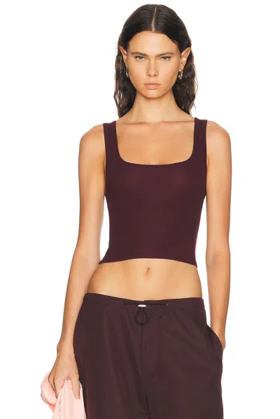 Skims Cotton Rib Tank Top In Currant
