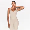 Skims Cotton Shapewear In Brown