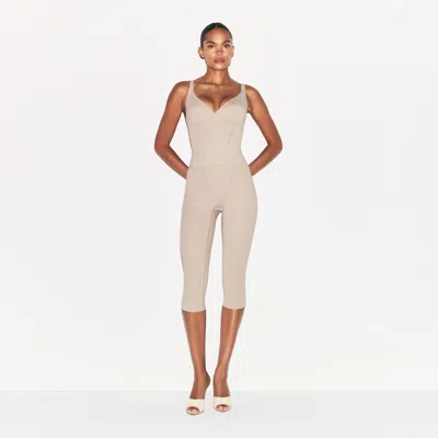 Skims Cotton Shapewear In Sand