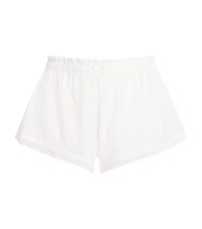 Skims Cotton-blend Poplin Apparel Shorts In White