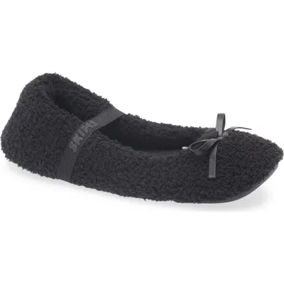 Skims Cozy Ballet Slipper In Black