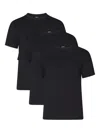 Skims Mens Obsidian Crewneck Slim-fit Pack Of Three Stretch-jersey T-shirts In Black
