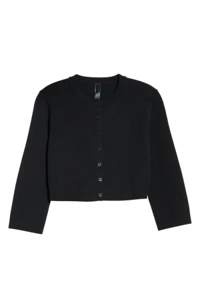 Skims Crop Cardigan In Black