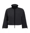 Skims Cropped Fleece Jacket In Black