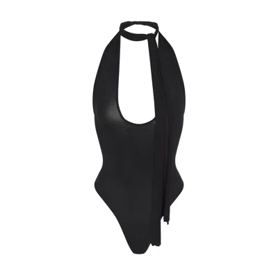 Skims Cupro Jersey In Black