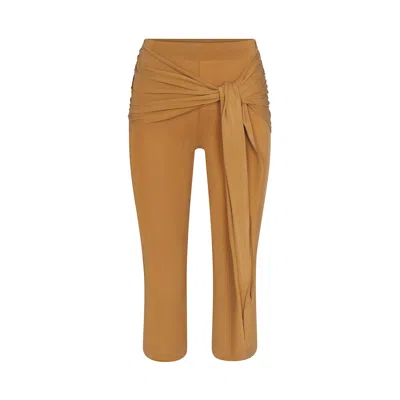 Skims Cupro Jersey In Brown