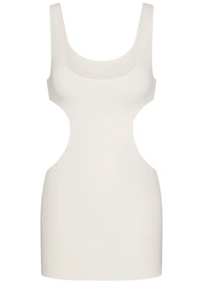 Skims Cut-out Stretch-jersey Mini Dress In White