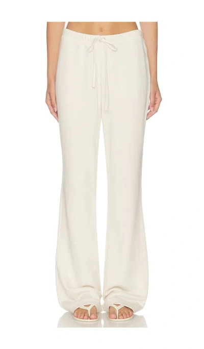 Skims Drapey French Terry Straight Leg Pant In Buff