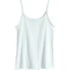 Skims Drop Needle Pointelle Long Camisole In Frost