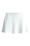 Skims Drop Needle Pointelle Miniskirt In Frost