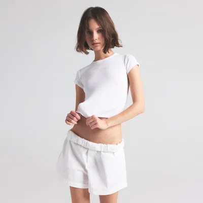 Skims Drop Needle Pointelle In White