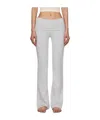 Skims Gray Cotton Jersey Foldover Lounge Pants In Gray