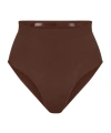 Skims Womens Cocoa Sculpting Mid-rise Stretch-woven Briefs