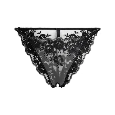 Skims Embroidered Lingerie In Black