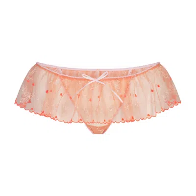 Skims Embroidered Tulle In Pink