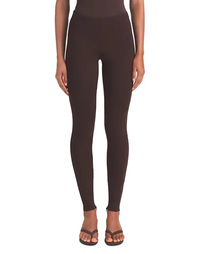 Skims Essential High Waist Pants In Brown