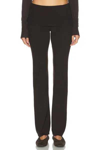 Skims Essential Sweaters Foldover Pant In Brown