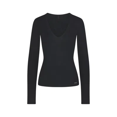 Skims Essential Sweaters In Black