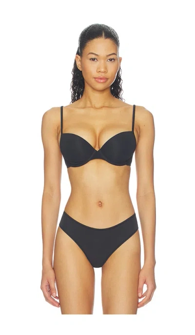 Skims Everybody Cotton Lightly Lined Demi Bra In Black