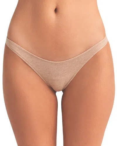 Skims Everyday Cotton Bikini In Brown