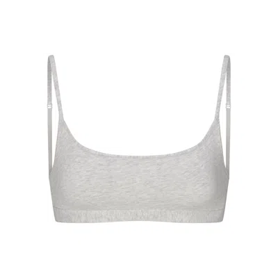 Skims Everyday Cotton In Light Heather Grey