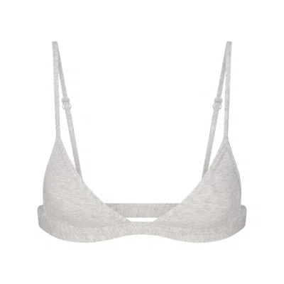 Skims Everyday Cotton In Light Heather Grey