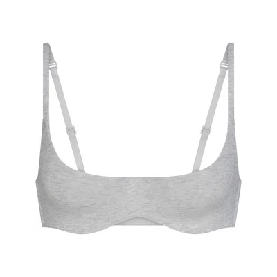 Skims Everyday Cotton In Light Heather Grey
