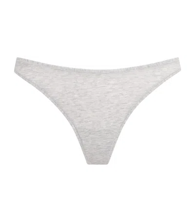 Skims Everyday Cotton Thong In White