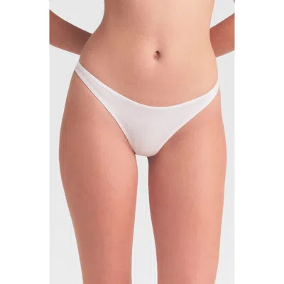 Skims Everyday Cotton Thong In White