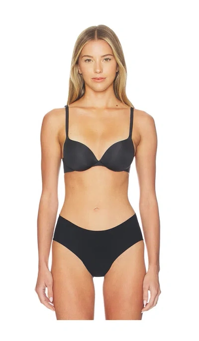 Skims Everyday Cotton Ultimate Teardrop Push-up Bra In Black