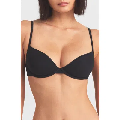 Skims Everyday Cotton Underwire Unlined Demi Bra In Metallic