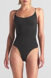 Skims Everyday Sculpt Sheer Layer Thong Bodysuit
