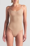 Skims Everyday Sculpt Sheer Layer Thong Bodysuit