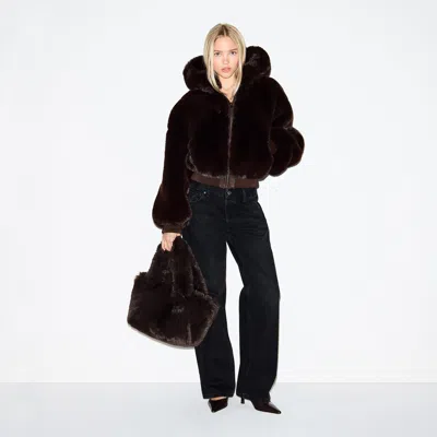 Skims Faux Fur In Brown
