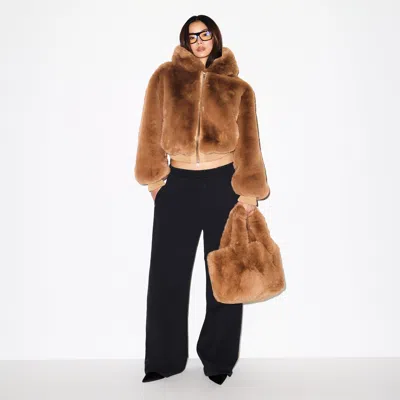 Skims Faux Fur In Brown