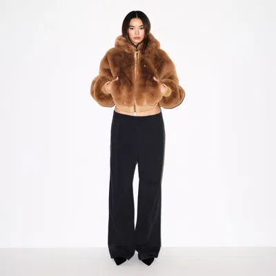 Skims Faux Fur In Brown
