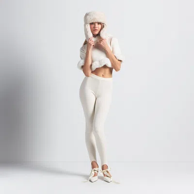 Skims Faux Fur In White