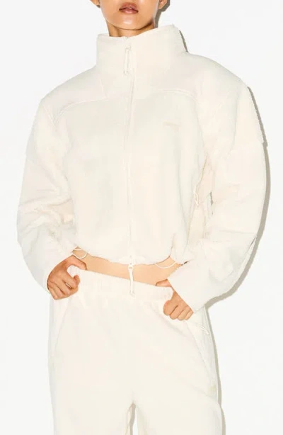 Skims Faux Shearling Zip Jacket In Neutral