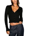 Skims Featherweight Cashmere Cardigan In Black