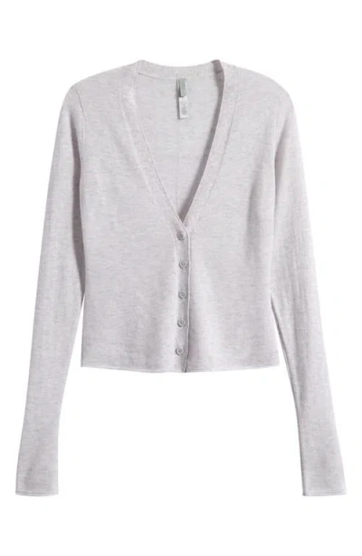 Skims Featherweight Cashmere Cardigan In Gray