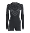 Skims First Layers Half-zip Playsuit In Black