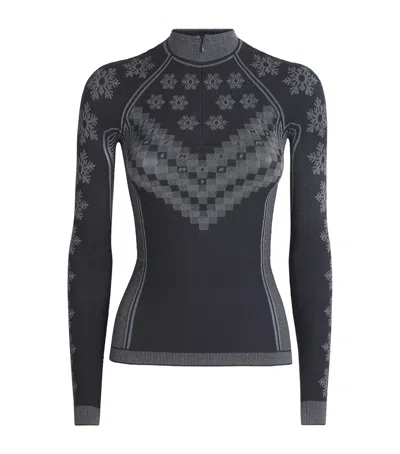 Skims First Layers Half-zip Top In Black