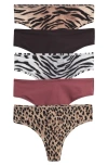 Skims Fits Everybody Assorted 5-pack Thongs In Multi