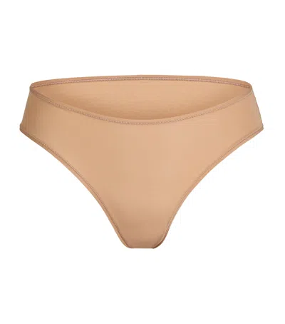 Skims Fits Everybody High-cut Cheeky Briefs In Sienna